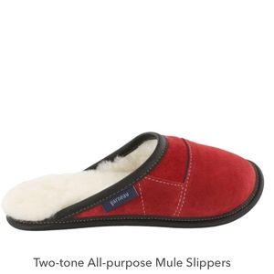 Red Garneau Mule Slippers Sz 8